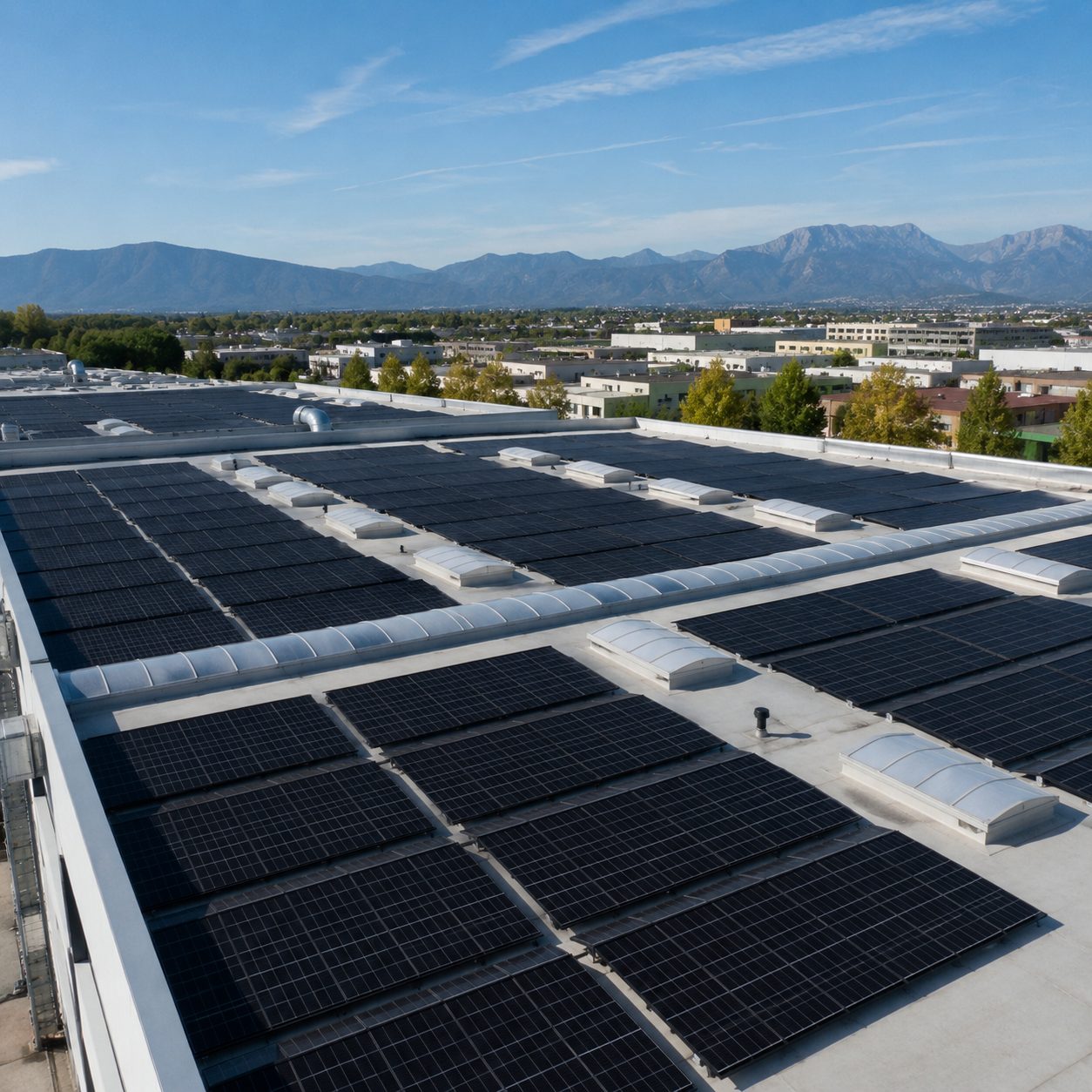 Impianto fotovoltaico industriale su capannone aziendale — fotovoltaico aziende Caserta e Aversa