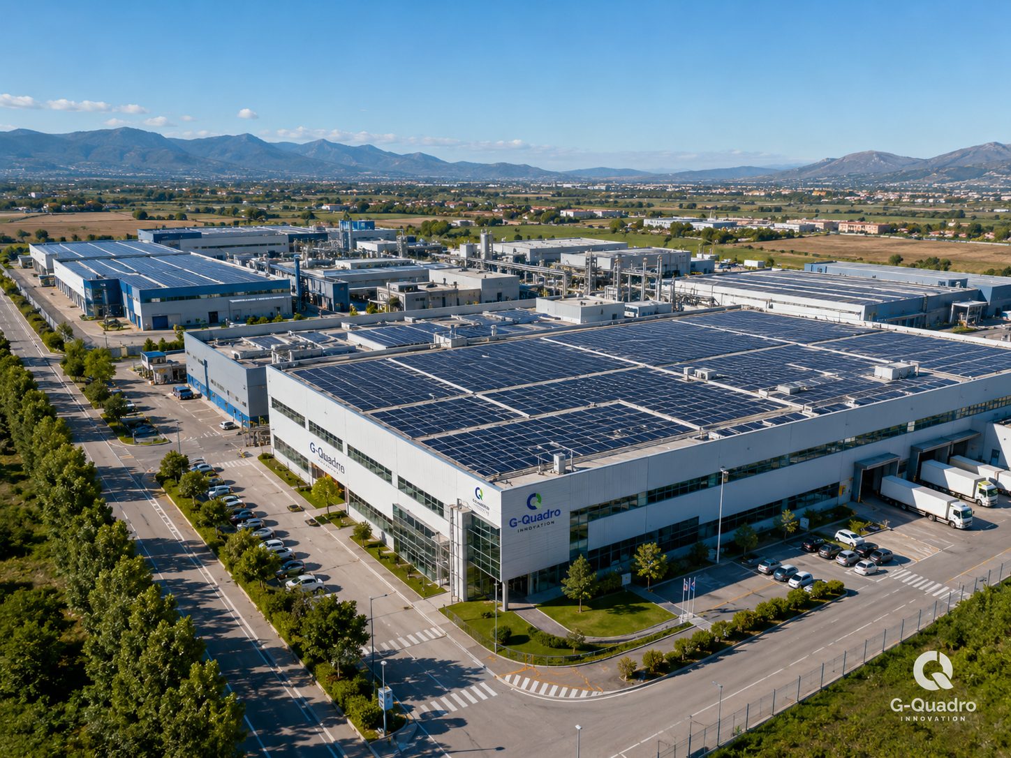 Impianto fotovoltaico polo industriale Frosinone e Latina — G-Quadro Innovation partner energetico Lazio